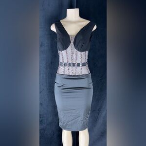 Elegant Black and Gray Women's Skirt